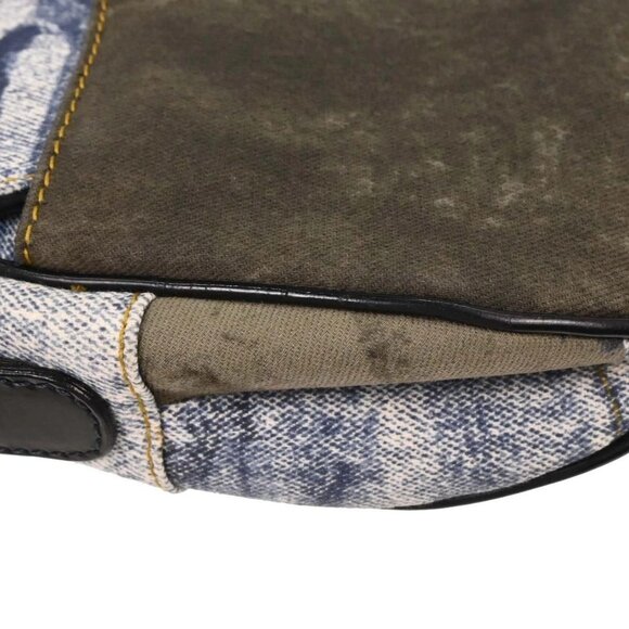 Christian Dior Light Blue Canvas Double Saddle Handbag - Picture 5 of 10